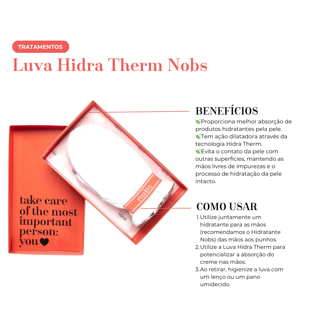 Luvas de Hidratação Nobs Hidra Therm White